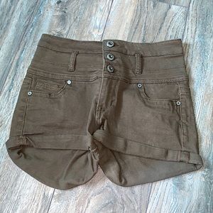 High Waisted Brown Shorts